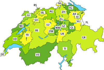 Associations cantonales en suisse
